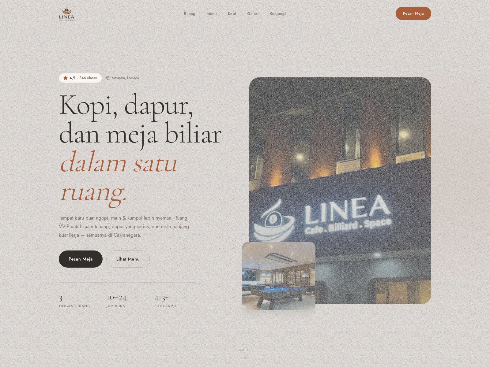 LINEA Cafe, Billiard & Space — Cafe & billiard