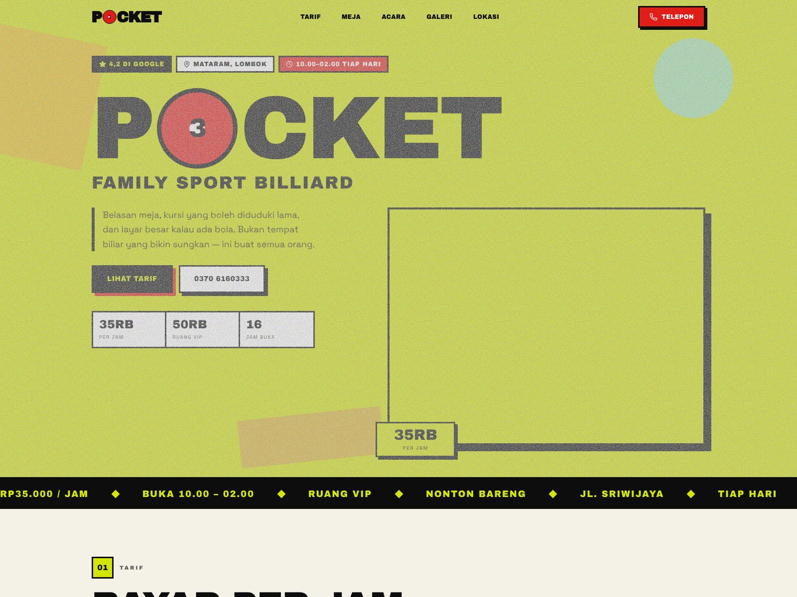 Pocket Family Sport Billiard — Billiard hall