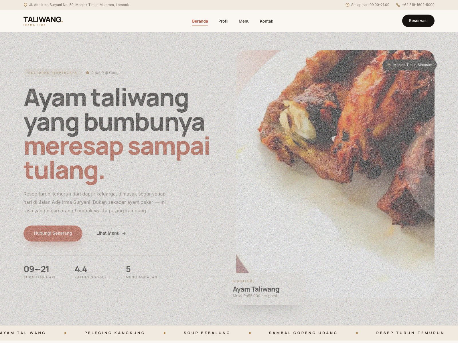 Taliwang Irama 3 — Restaurant